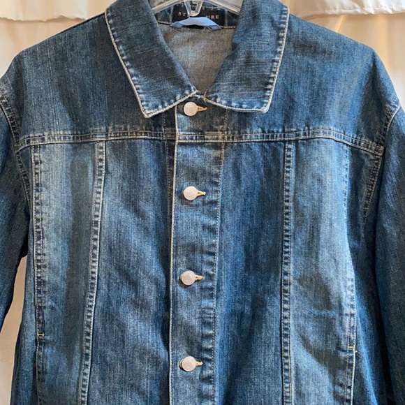 Structure jeans blue denim jacket men vintage L - Picture 11 of 12